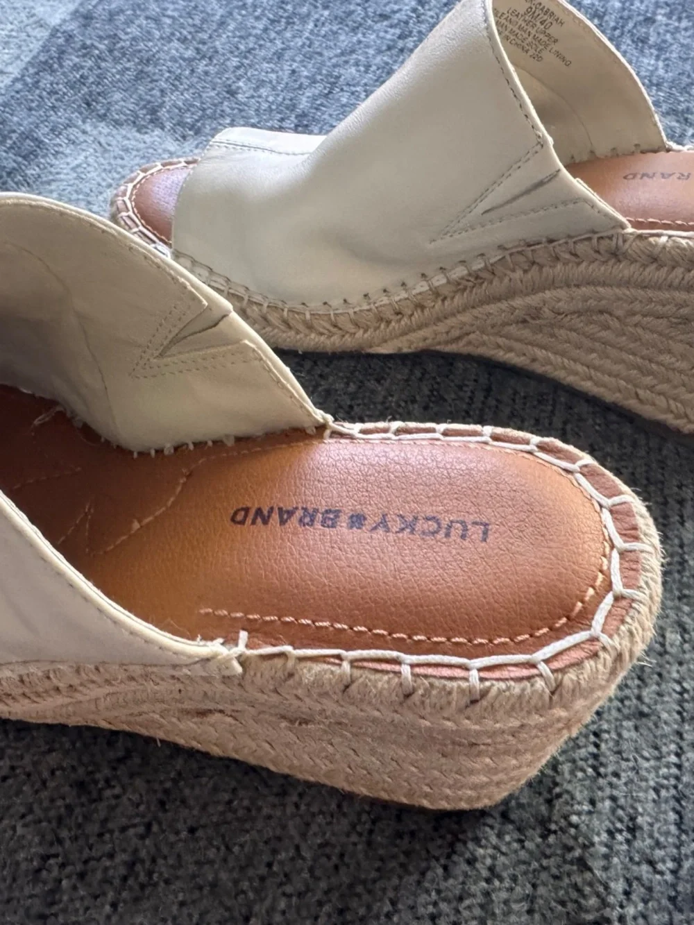 Lucky Cream Espadrille sz 9